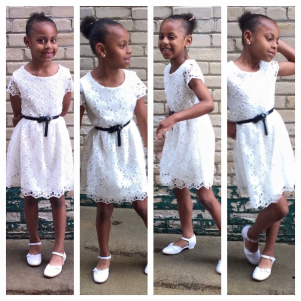 White embroidered dress